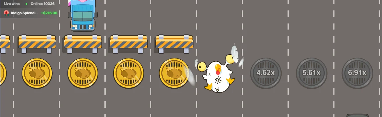 Chicken Road 2 crash moment as character is hit before higher multiplier
